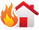 house burst pipes, flooding icon