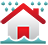 house flood and water damage icon
