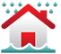 house flood and water damage icon